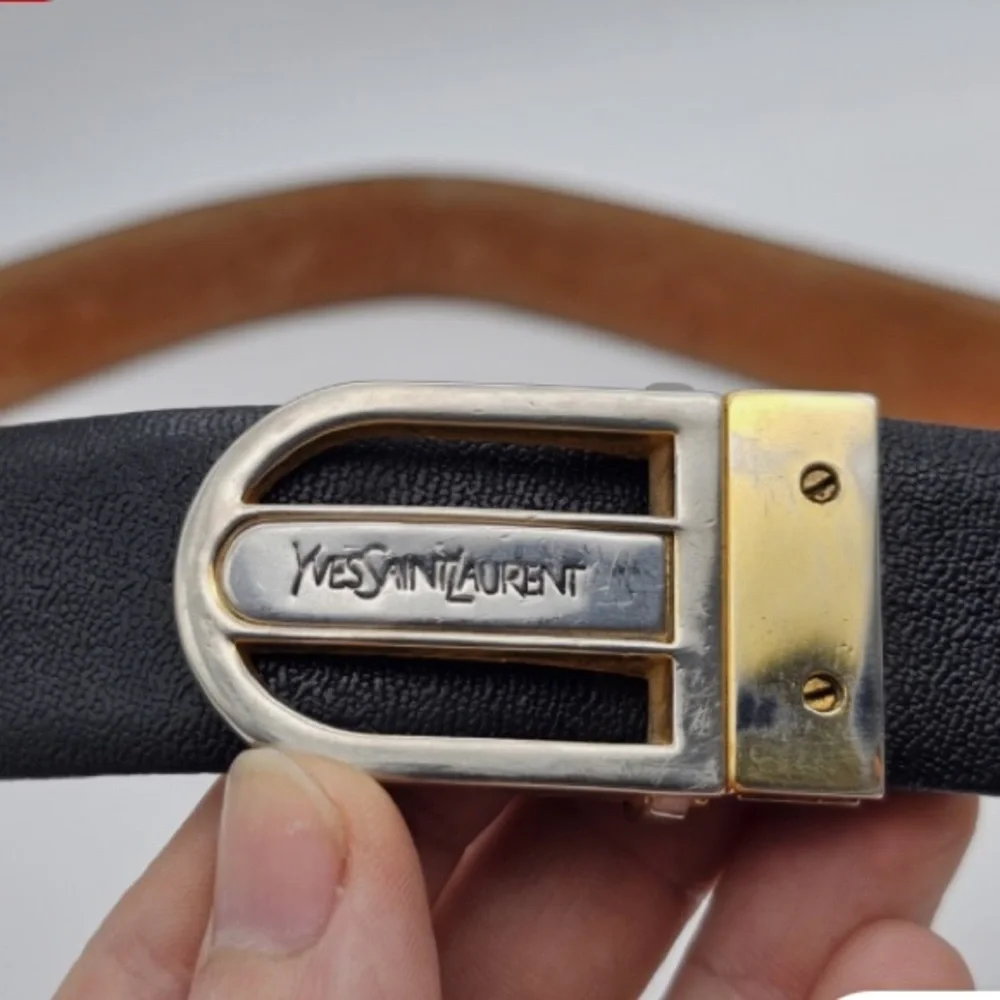 Vintage Yves Saint Laurent with gold/diver buckle